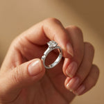 1 CT Round Vintage Shank Lab Grown Diamond Engagement Ring White