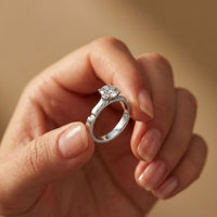 1 CT Round Vintage Shank Lab Grown Diamond Engagement Ring White