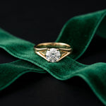 1 CT Round Cut Lab Grown Diamond Ivory Crown Ring Gold