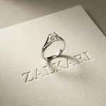 1 CT Round Cut Lab Grown Diamond Ivory Crown Ring White