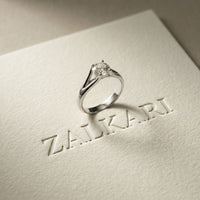 1 CT Round Cut Lab Grown Diamond Ivory Crown Ring White