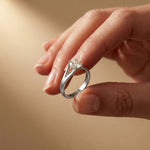 1 CT Round Cut Lab Grown Diamond Ivory Crown Ring White