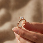 1 CT Round Lab Grown Diamond Tulip Solitaire Anniversary Ring For Her Rose Gold