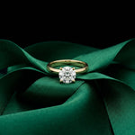 1 CT Round Lab Grown Diamond Tulip Solitaire Anniversary Ring For Her Gold
