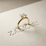 1 CT Round Lab Grown Diamond Tulip Solitaire Anniversary Ring For Her Gold