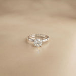 1 CT Round Lab Grown Diamond Tulip Solitaire Anniversary Ring For Her White