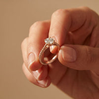 1 CT Round Lab Grown Diamond Twisted Whisper Birthday Gift Ring Rose Gold