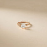 1 CT Round Lab Grown Diamond Twisted Whisper Birthday Gift Ring Rose Gold