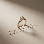 1 CT Round Lab Grown Diamond Twisted Whisper Birthday Gift Ring Rose Gold