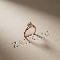 1 CT Round Lab Grown Diamond Twisted Whisper Birthday Gift Ring Rose Gold
