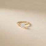 1 CT Round Lab Grown Diamond Twisted Whisper Birthday Gift Ring Gold