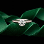 1 CT Round Lab Grown Diamond Twisted Whisper Birthday Gift Ring White