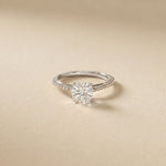 1 CT Round Lab Grown Diamond Twisted Whisper Birthday Gift Ring White