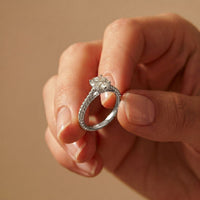 1 CT Round Lab Grown Diamond Twisted Whisper Birthday Gift Ring White