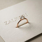 1 CT Round Lab Grown Diamond Classic Crown Ring Rose Gold