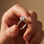 1 CT Round Lab Grown Diamond Classic Crown Ring White