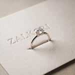 1 CT Round Lab Grown Diamond Classic Crown Ring White