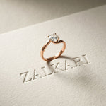 1 CT Round Lab Grown Diamond Infinity Flow Engagement Ring For Women Rose Gold
