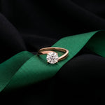 1 CT Round Lab Grown Diamond Infinity Flow Engagement Ring For Women Rose Gold