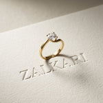 1 CT Round Lab Grown Diamond Infinity Flow Engagement Ring For Women Gold