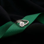 1 CT Round Lab Grown Diamond Infinity Flow Engagement Ring For Women White
