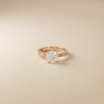 2 CT Round Lab Grown Diamond Regal Split Band Ring Rose Gold