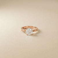 2 CT Round Lab Grown Diamond Regal Split Band Ring Rose Gold