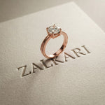 2 CT Round Lab Grown Diamond Regal Split Band Ring Rose Gold