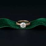 2 CT Round Lab Grown Diamond Regal Split Band Ring Rose Gold
