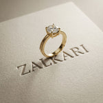 2 CT Round Lab Grown Diamond Regal Split Band Ring Gold