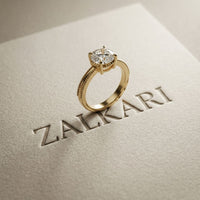 2 CT Round Lab Grown Diamond Regal Split Band Ring Gold