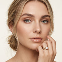 2 CT Round Lab Grown Diamond Regal Split Band Ring Gold