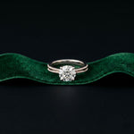 2 CT Round Lab Grown Diamond Regal Split Band Ring White