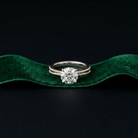 2 CT Round Lab Grown Diamond Regal Split Band Ring White