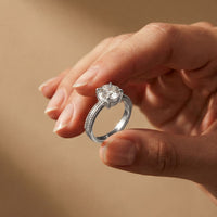 2 CT Round Lab Grown Diamond Regal Split Band Ring White