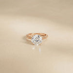 2.80CT Round Lab Grown Diamond Rope Luxe Solitaire Ring For Women Rose Gold