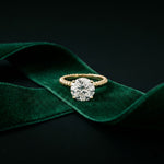 2.80CT Round Lab Grown Diamond Rope Luxe Solitaire Ring For Women Gold