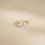 2.80CT Round Lab Grown Diamond Rope Luxe Solitaire Ring For Women Gold