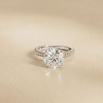 2.80CT Round Lab Grown Diamond Rope Luxe Solitaire Ring For Women White