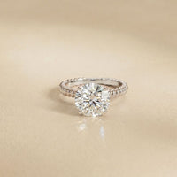 2.80CT Round Lab Grown Diamond Rope Luxe Solitaire Ring For Women White