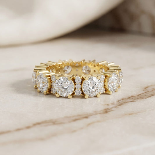 5.40CTW Sunlit Reverie Lab Grown Diamond Eternity Band For Her