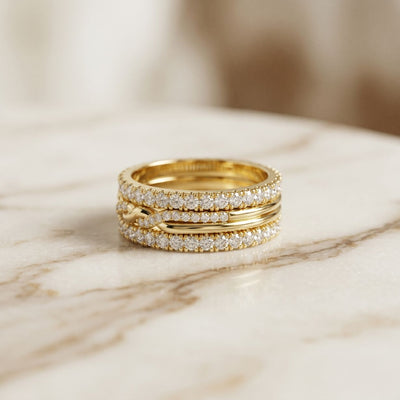 Everlasting Promise 1.40CTW Lab Grown Diamond Wedding Band Set