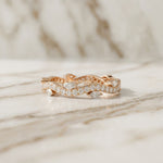 0.70CT Bound By Love Lab Grown Diamond Wedding Band Rose Gold