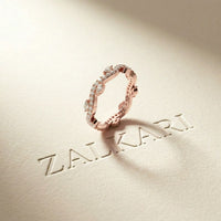 0.70CT Bound By Love Lab Grown Diamond Wedding Band Rose Gold