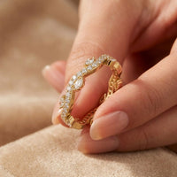 0.70CT Bound By Love Lab Grown Diamond Wedding Band Gold