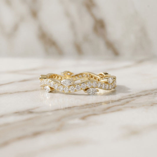 0.70CT Bound By Love Lab Grown Diamond Wedding Band Gold