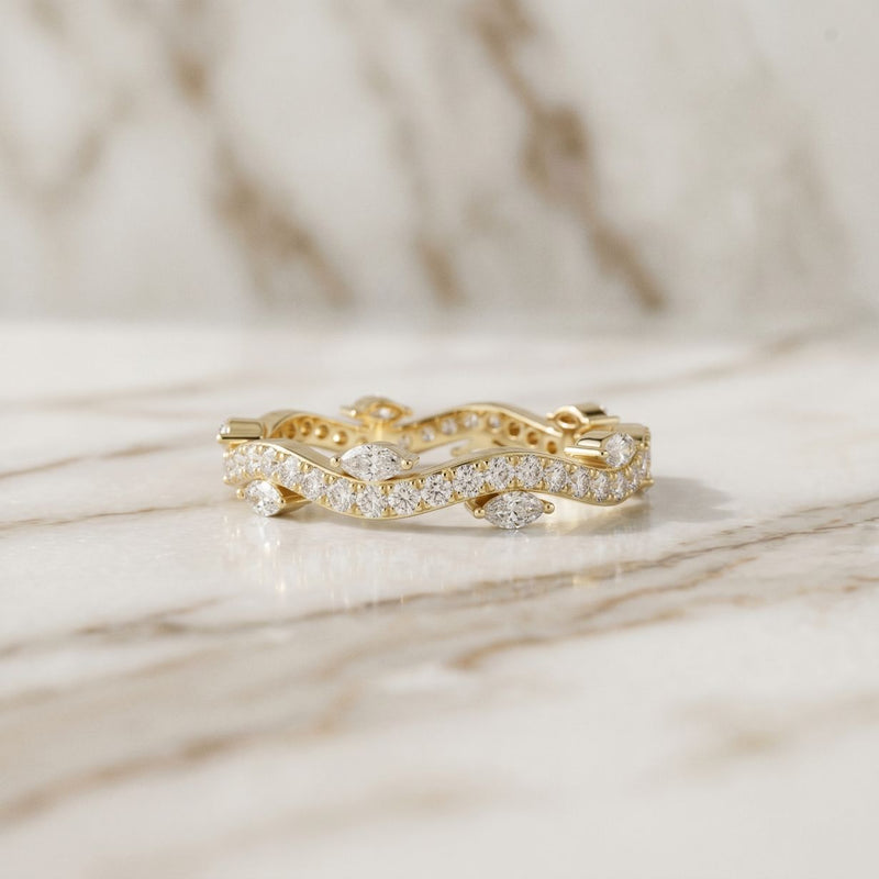0.70CT Bound By Love Lab Grown Diamond Wedding Band Gold