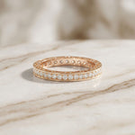 0.50CT Forever Bound Lab Grown Diamond Wedding Band For Her Rose Gold