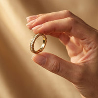 0.50CT Forever Bound Lab Grown Diamond Wedding Band For Her Gold