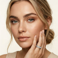 0.50CT Forever Bound Lab Grown Diamond Wedding Band For Her White 